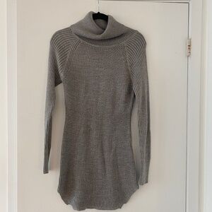Grey turtle neck sweater dress